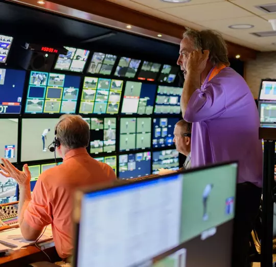 Joe Martin directing with Tom Roy and Tom Randolph