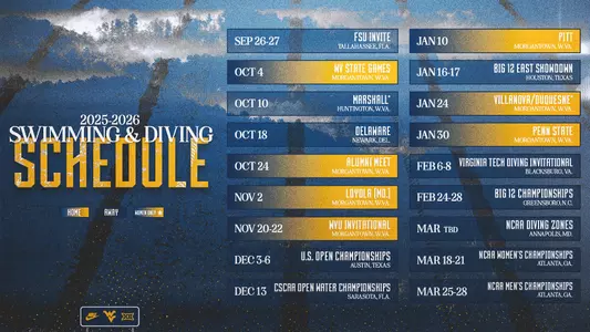 2025-26 Swimming Schedule graphic