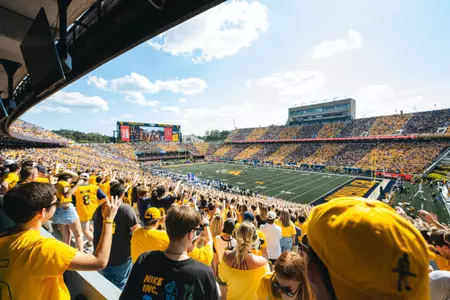 West Virginia faces Pitt in the Backyard Brawl at Milan Puskar Stadium on Sept. 13, 2025, in Morgantown, W.Va.