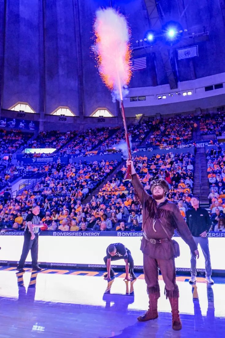 West Virginia hosts No. 22 Kansas on Jan. 10, 2026, at Hope Coliseum in Morgantown, W.Va.