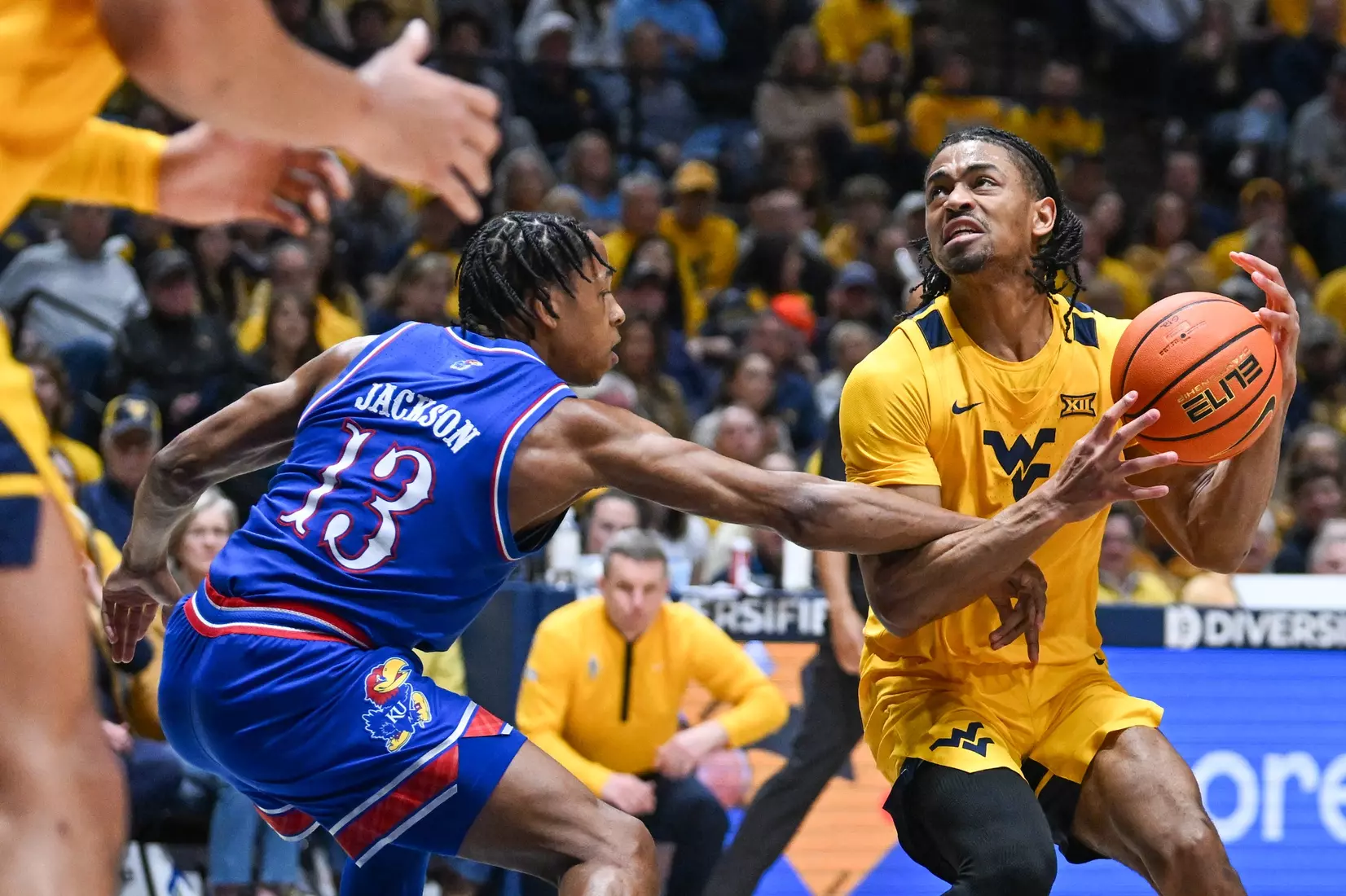 West Virginia hosts No. 22 Kansas on Jan. 10, 2026, at Hope Coliseum in Morgantown, W.Va.