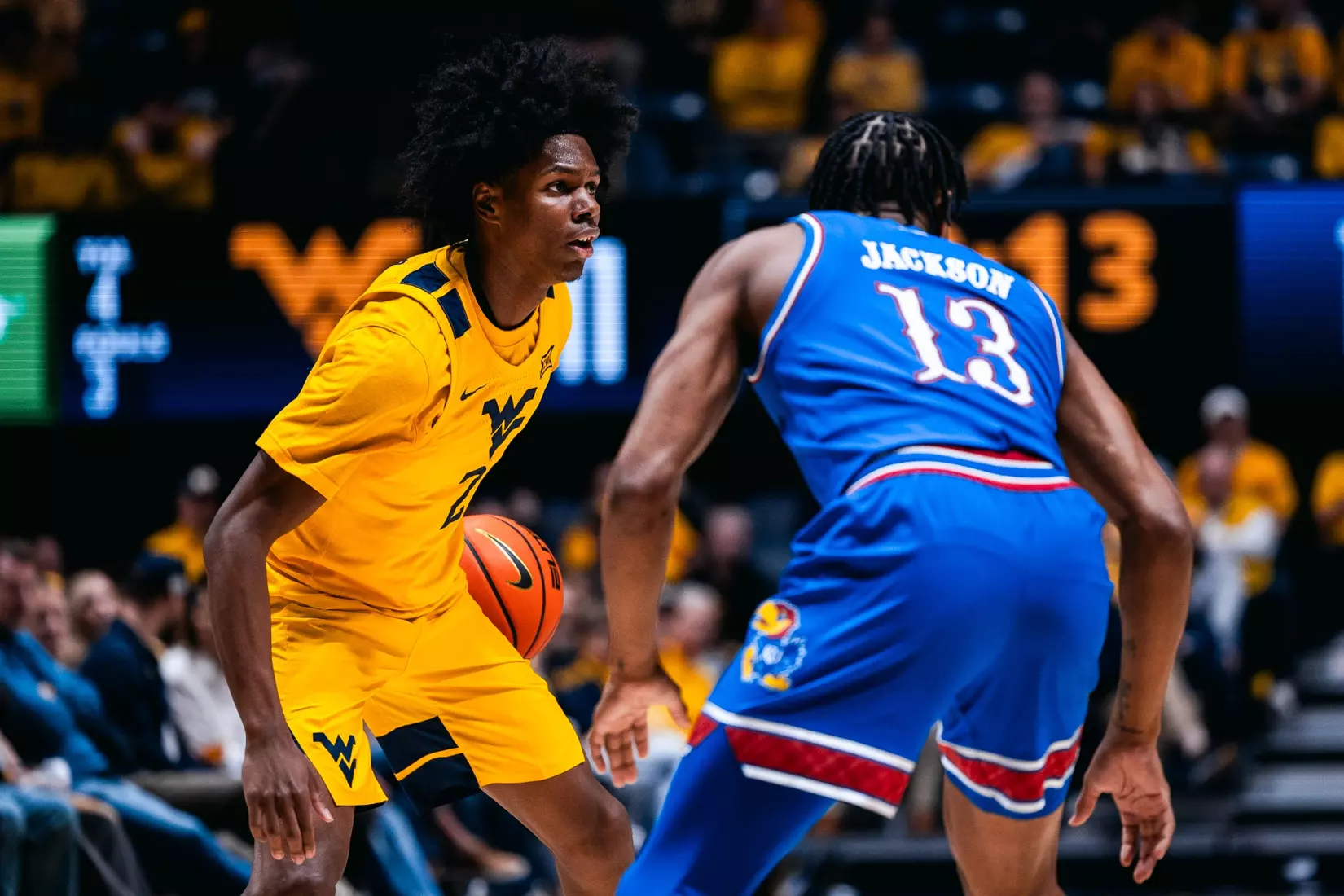 West Virginia hosts No. 22 Kansas on Jan. 10, 2026, at Hope Coliseum in Morgantown, W.Va.