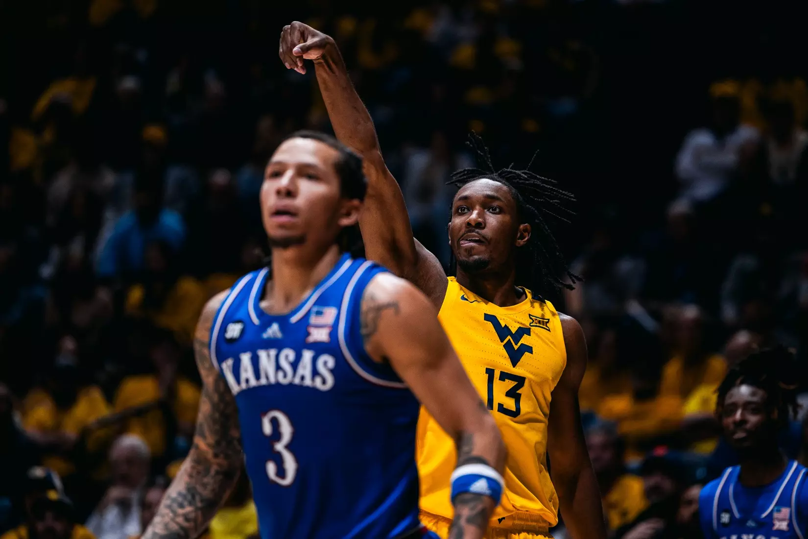 West Virginia hosts No. 22 Kansas on Jan. 10, 2026, at Hope Coliseum in Morgantown, W.Va.