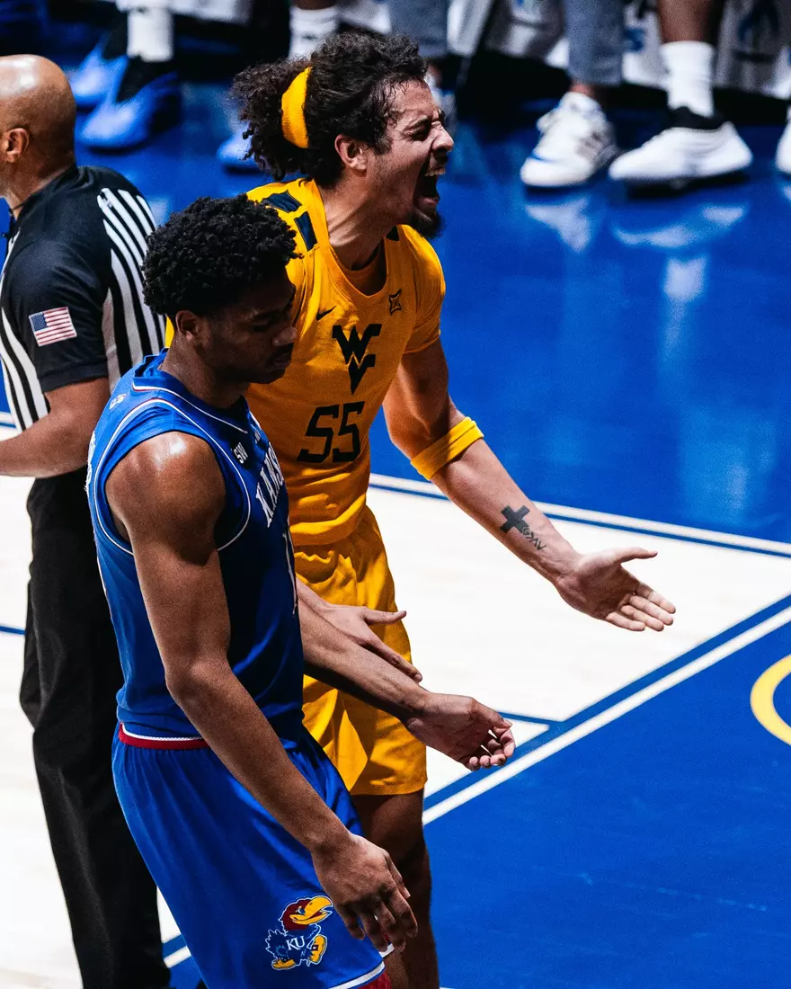 West Virginia hosts No. 22 Kansas on Jan. 10, 2026, at Hope Coliseum in Morgantown, W.Va.