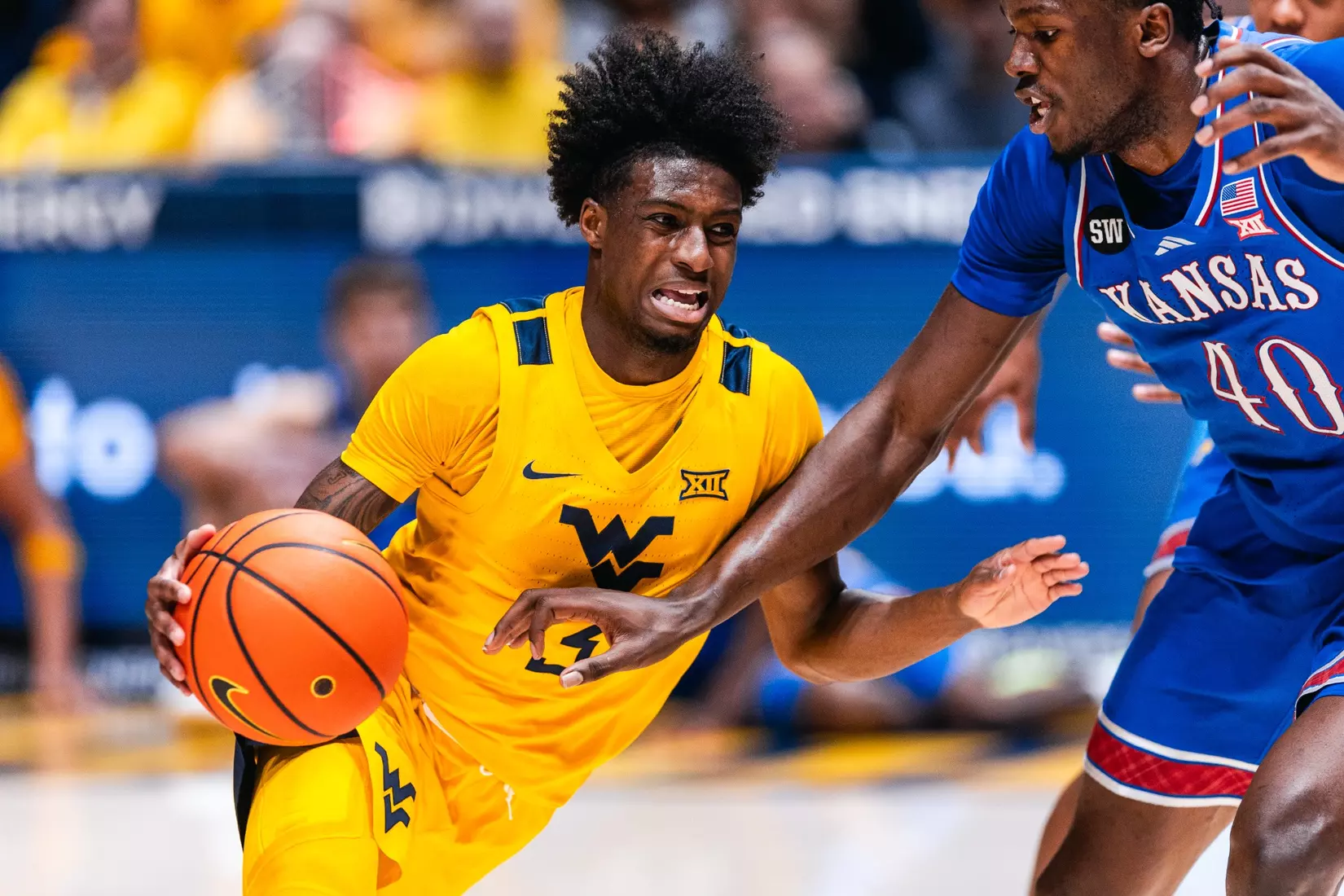 West Virginia hosts No. 22 Kansas on Jan. 10, 2026, at Hope Coliseum in Morgantown, W.Va.