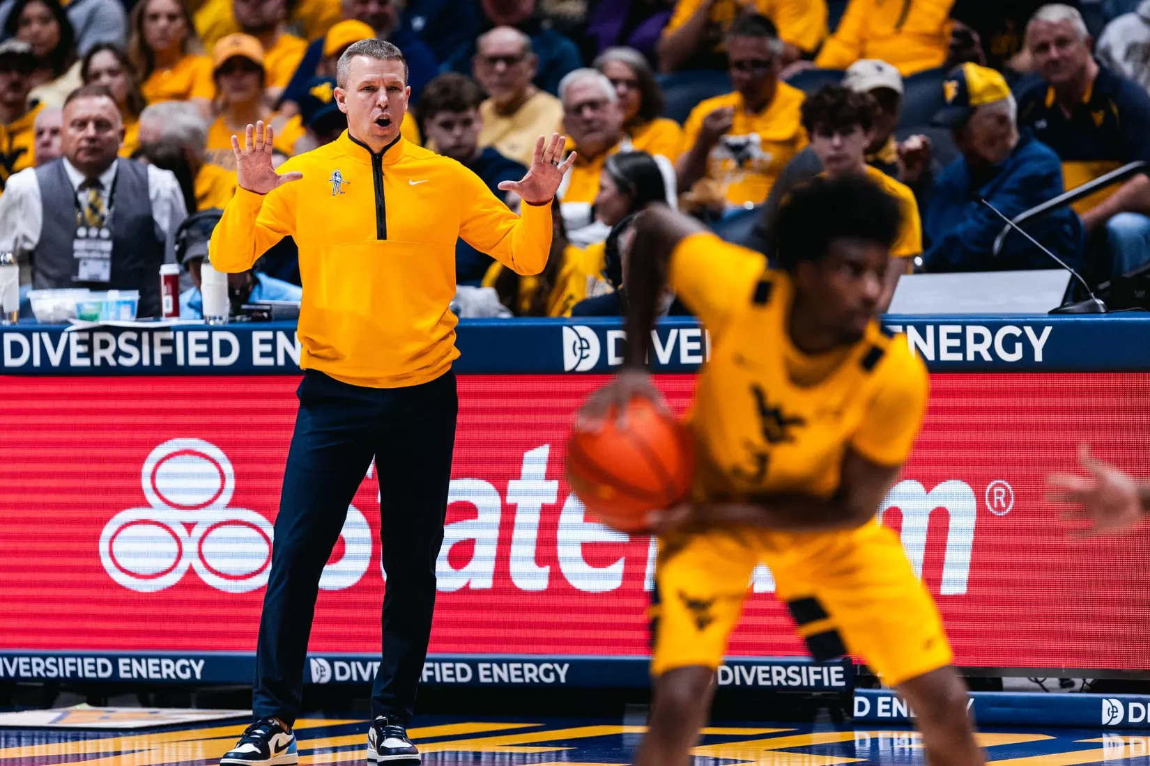 West Virginia hosts No. 22 Kansas on Jan. 10, 2026, at Hope Coliseum in Morgantown, W.Va.