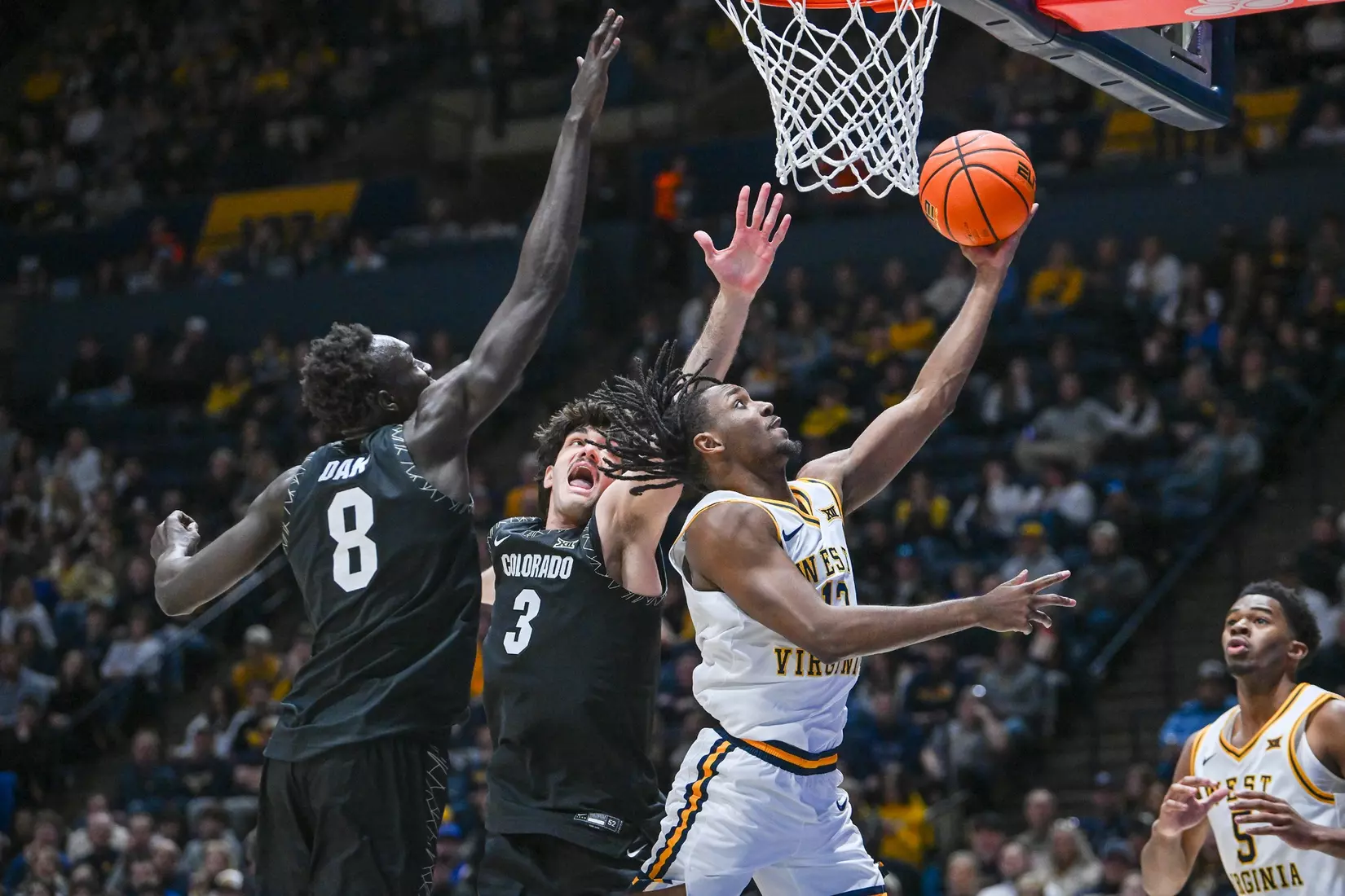 Game action from WVU vs Colorado Saturday, Jan. 17, 2026 at the Hope Coliseum.