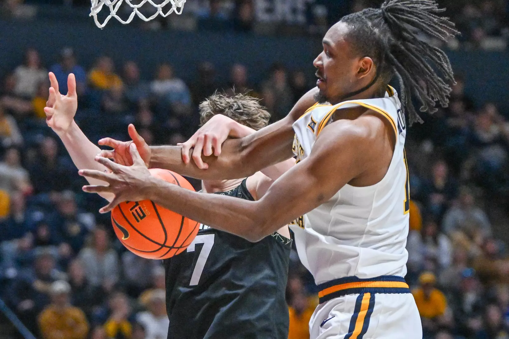 Game action from WVU vs Colorado Saturday, Jan. 17, 2026 at the Hope Coliseum.