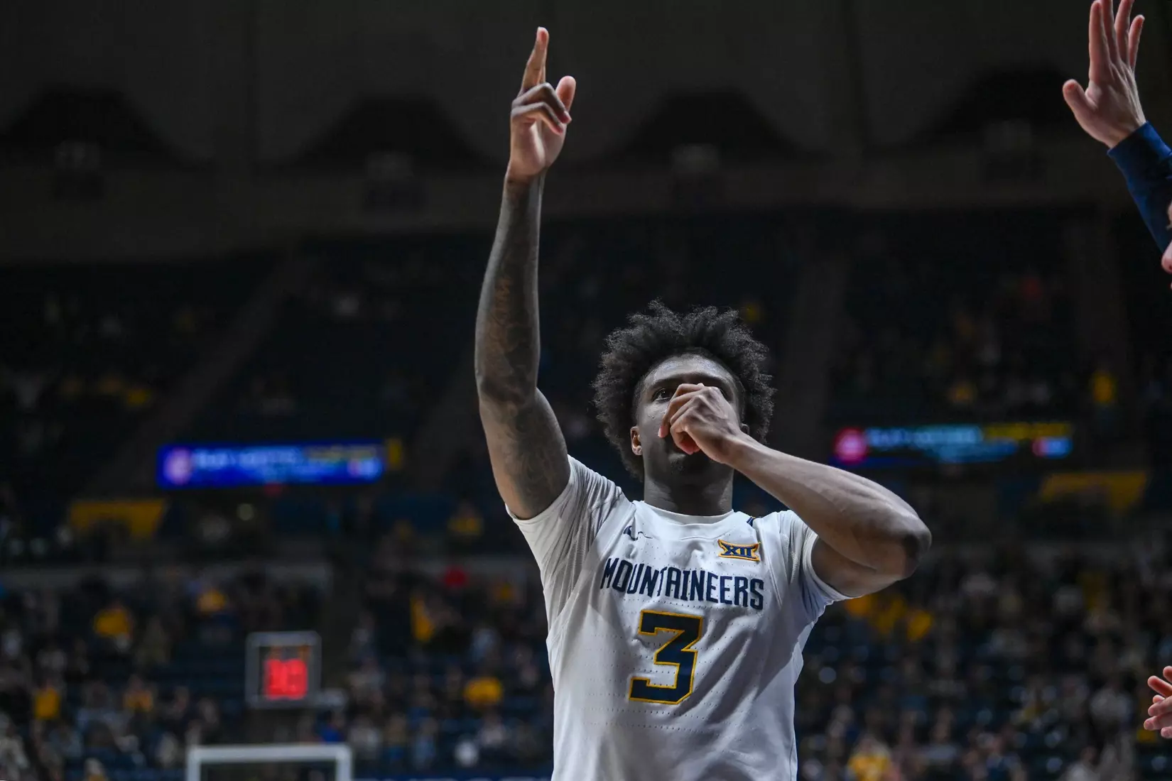 West Virginia battles Cincinnati in its Big 12 Conference home opener at Hope Coliseum on Jan. 6, 2026.