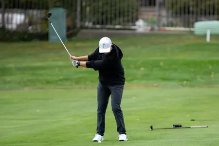 A chip shot of Jack Michael in the Big 12 Match Play Championship