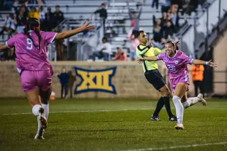 Sophia Nickel celebrates after a goal.