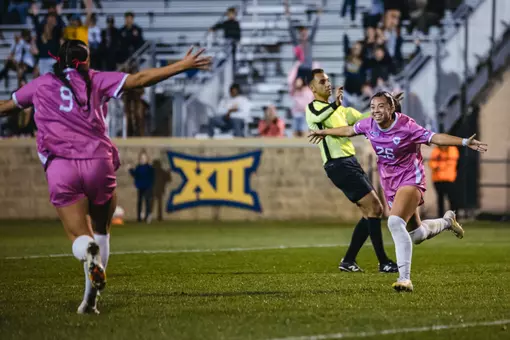 Sophia Nickel celebrates after a goal.