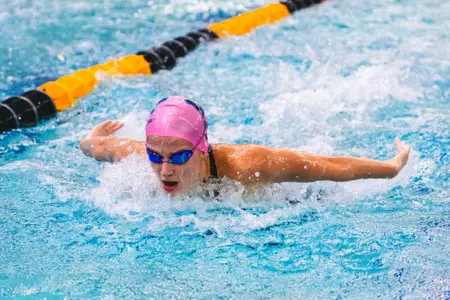 The West Virginia University women's swimming team opened the 2026-27 campaign with a dominating, 214-61, victory over the Marshall Thundering Herd at The Peak Health Aquatic Center at Mylan Park on Friday.