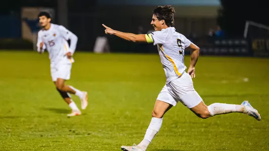 Pablo Pozos celebrates after scoring a goal