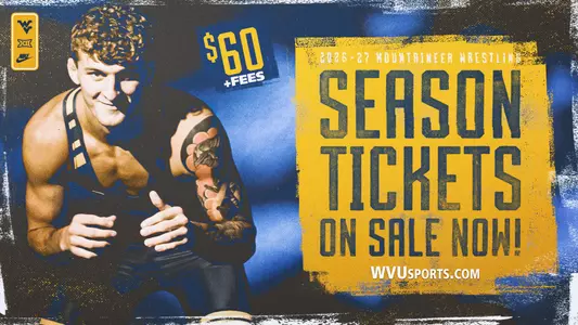 West Virginia wrestling season tickets are on sale for $60 plus fees.