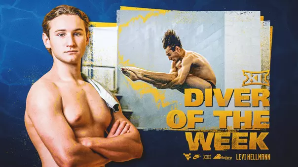 Levi Hellmann has been named the Big 12 Men's Diver of the Week for the week of Oct. 29, 2026.