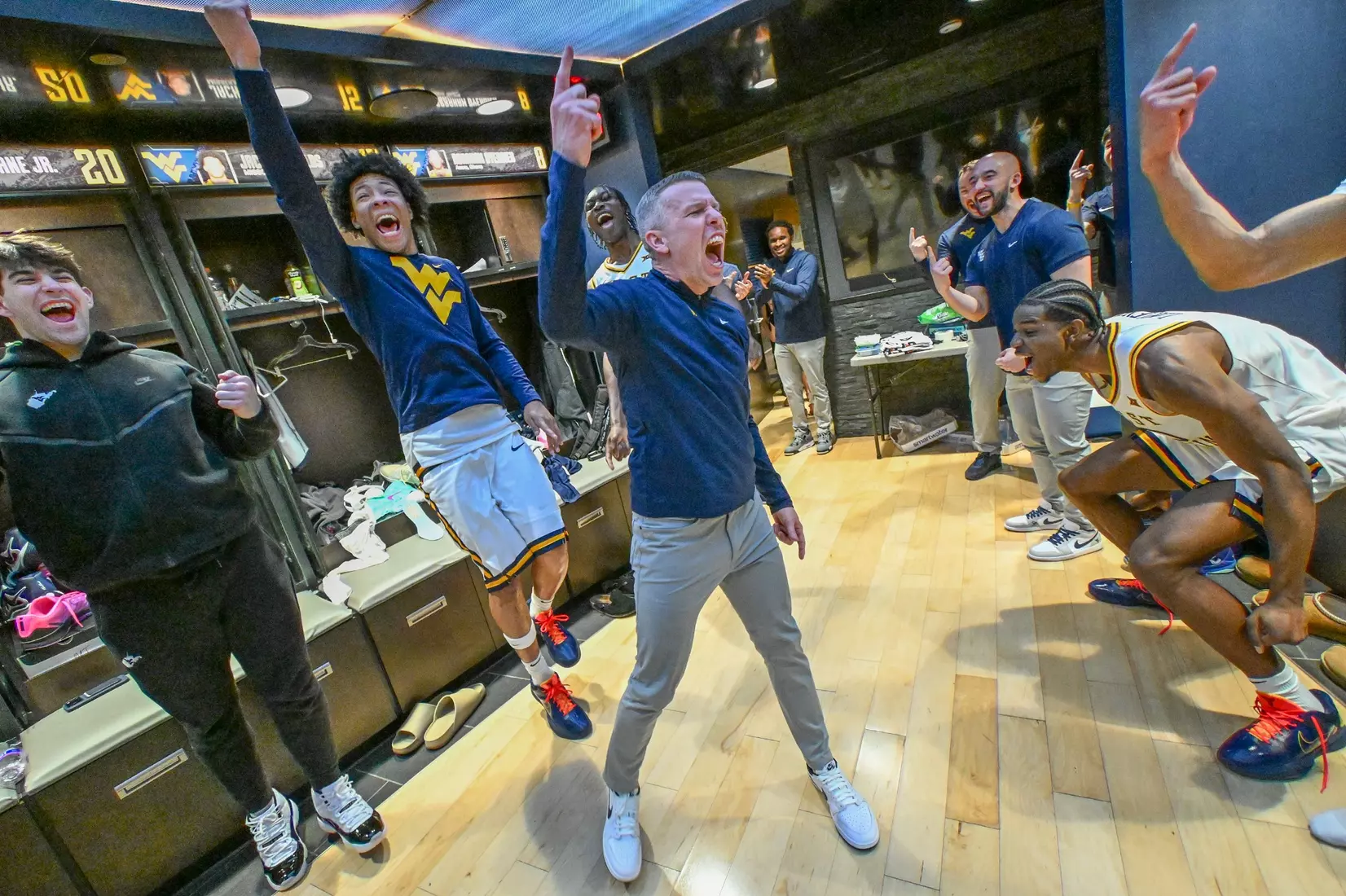 WVU men's basketball game action vs BYU Saturday, Feb. 28, 2026.