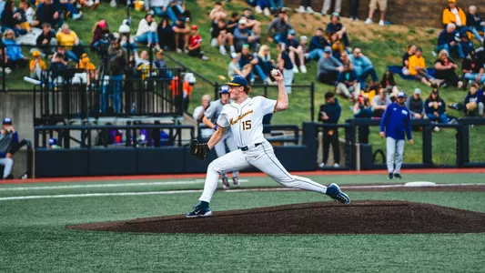 Maxx Yehl throws a pitch against TCU