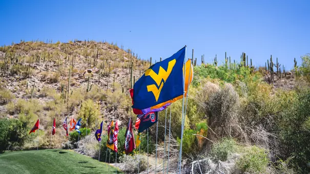 A WV flag flies at the NCAA Marana Regional