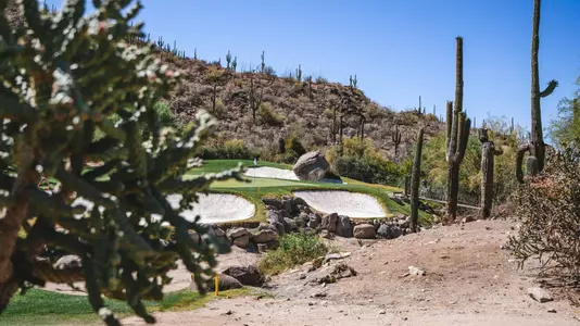 The golf course at the NCAA Regional in Marana, Arizona.