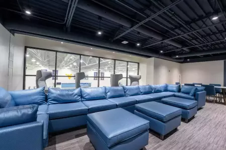 The new student-athlete lounge at Cary Gym.