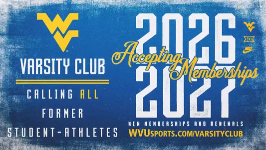 WVU Varsity Club announces that they are accepting memberships for the 2026-27 year
