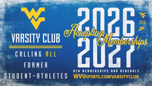 WVU Varsity Club announces that they are accepting memberships for the 2026-27 year