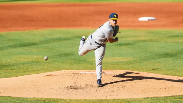 Ian Korn throws a pitch against Kansas