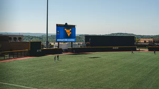 Kendrick Family Ballpark is shown from above as the West Virginia baseball team prepares for NCAA Regionals
