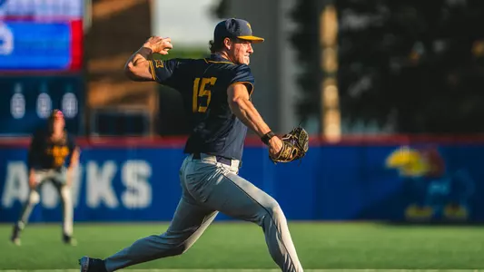 Maxx Yehl throws a pitch against Kansas