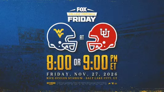 West Virginia will face Utah in Salt Lake City on Friday, Nov. 27 on FOX