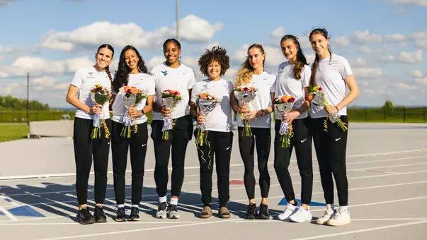The Track & Field seniors honored during the WVU Last Chance Meet