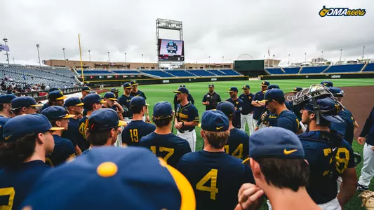 Team Huddle at Charles Schwab Field in Omaha
