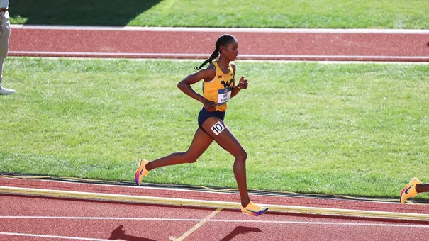 Mercy Kinyanjui competes at the NCAA Championships in the steeplechase final