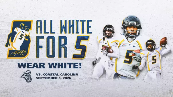 Fans are encouraged to wear all White for the Home Opener vs. Coastal Carolina on Sept. 5 in honor of Pat White