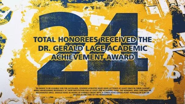 Graphic for the story on the recipients of the Dr. Gerald Lage Academic Achievement Award