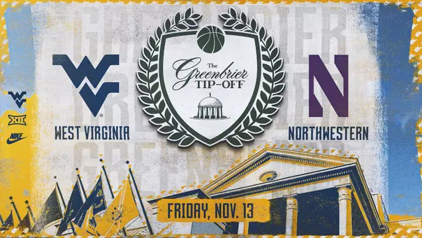 Greenbrier Tipoff against Northwestern with team logos