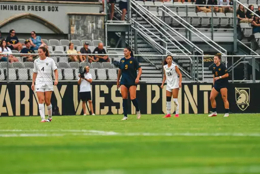 Abbey Olexa stands in the 18-yard box during a match at Army on Aug. 30.