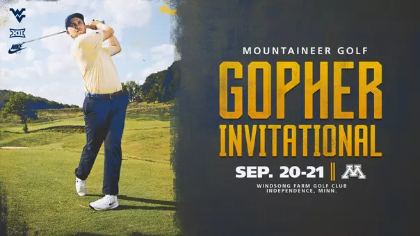 Graphic of West Virginia's golf event at the Gopher Invitational