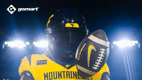 West Virginia is wearing blue helmet, gold jersey and blue pants for Gold Rush against Oklahoma State on Sept. 26, 2026.