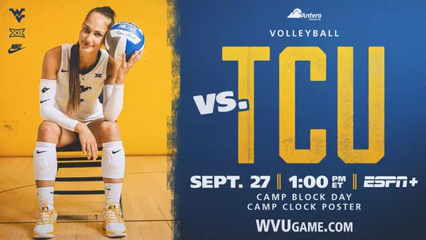 WVU plays against TCU on Sept. 27 at 1 p.m. ET inside Hope Coliseum