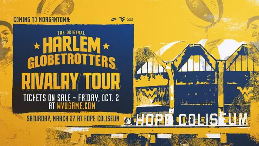 Harlem Globetrotters are coming to Morgantown on March 27