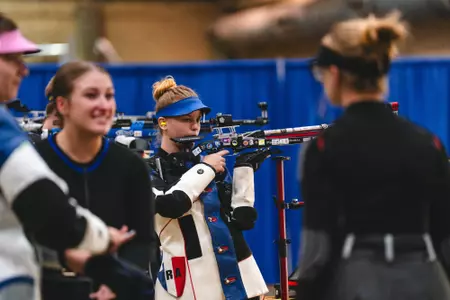 Oceanne Muller aims down range during a competition