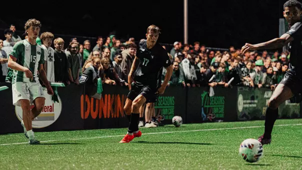 Jacob Redenfors in action for WVU men's soccer against Marshall