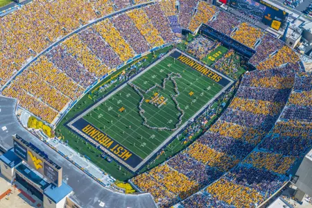 an overhead shot of milan-puskar-stadium