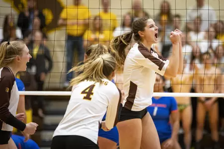 Wyoming Cowgirl Volleyball beat Boise State 3-1 at home in Laramie at the UniWyo Sports Complex on Oct. 13, 2018.