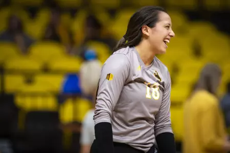 The Wyoming Cowgirl Volleyball team defeated the North Florida Ospreys 3-0 at the Arena-Auditorium on Aug. 24, 2018.