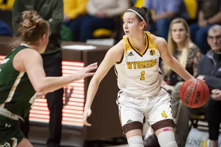The Wyoming Cowgirls Basketball team defeated the Colorado State Rams in the annual Border War game at the Arena-Auditorium in Laramie on Feb. 23, 2019.