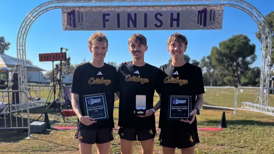 White, Chavand and Holtzen with Championship hardware at MW XC