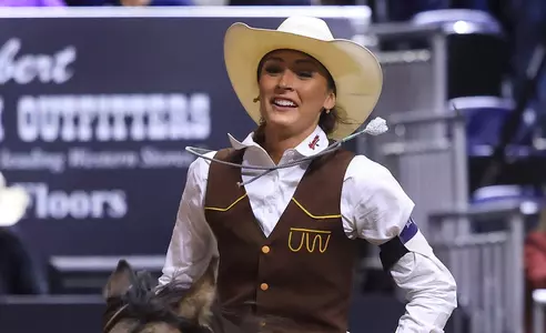 Josie Mousel wins national title in all-around and goat tying at CNFR in June of 2026